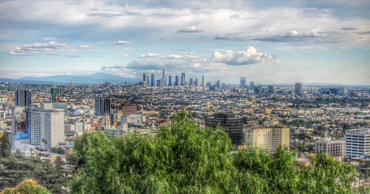 Los Angeles skyline from Runyon Canyon